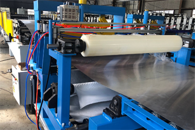 Metal sheet passing through processing equipment
