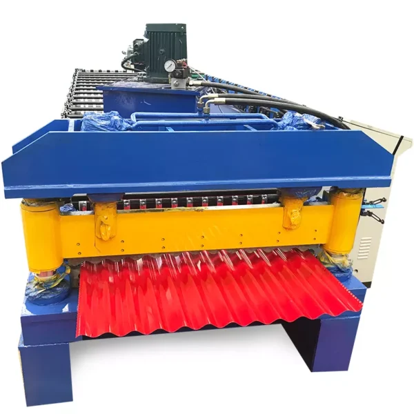Máquina para fabricar tejas de láminas de hierro corrugado de acero de color Maquinaria formadora de rollos de láminas para techos 05