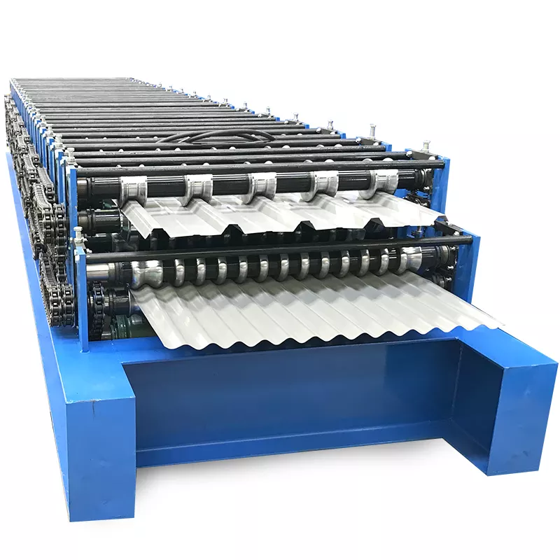 Color Steel Corrugated Iron Sheet Roofing Tile Making Machine Roofing Sheet Roll Forming Machinery 06