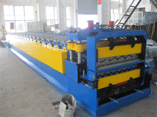 Tile roof panel double layer machine