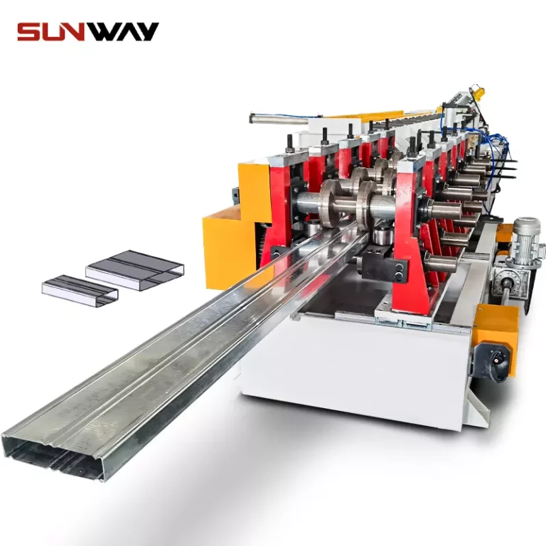 Box beam steel roll forming machine for shelf column