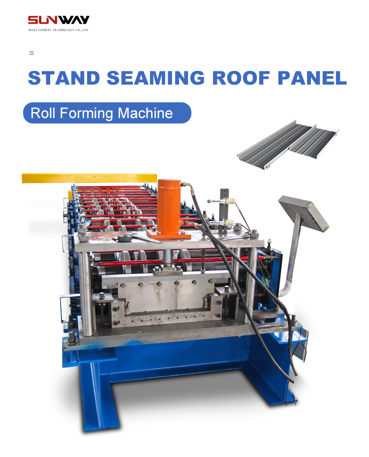 Stand Seaming Roof Panel Roll Forming Machine