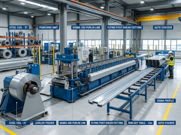 Sigma Purlin Roll Forming Machine: Design, Advantages & Application Scenarios 2 4